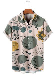 Men's Fashion Y2K Hombre T-Shirts Hawaiian Shirt Art Elements 3D Print Cozy Casual Short Sleeve Beach Oversized Clothes 3 220624