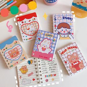 Notepads Kawaii 80 Sheets Coil Portable Pocket Notebook Agenda Sprial Memo Pads Small Notepad Gift School StationeryNotepads