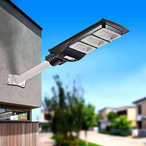 All in One Solar LED Street Light 30W/60W/90W LED Solars Lighting PIR Motion Sensor Timing Lamp Remote Control for Plaza Garden