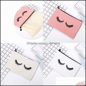 Bolsas de armazenamento Organização em casa Garden Garden Garden Garda de bolsa Lashes de olho de olho Pouch Canvas Lápis Cosmético Viagem MTI Função Mulher Man Moda ACC