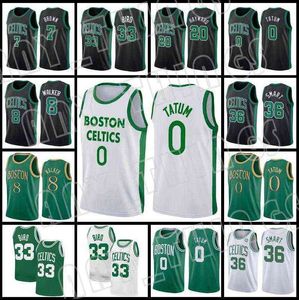 2022 Jayson 0 Tatum maglie da basket Marcus 36 Smart Jaylen 7 Brown rry 33 Bird 75th Anniversary Men T-shirt in rete verde Bck