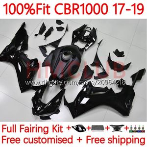 OEM Corpo + Serbatoio per HONDA CBR 1000 CBR1000 RR CC 1000CC 17-19 Carrozzeria 13No.79 CBR1000CC CBR1000RR 17 18 19 CBR 1000RR 2017 2018 2019 Stampo ad iniezione Carenatura nero lucido