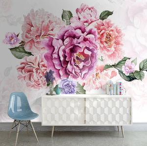 Niestandardowa dekoracyjna naklejka ścienna 3D Tapeta dekoracje akwarelowe moda nowoczesna salon sofa sofa nocna ściana tła