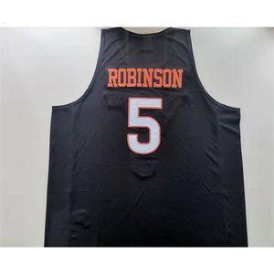 Chen37 Maglia da basket personalizzata Uomo Gioventù donna Virginia Tech Hokies Justin Robinson High School Throwback Taglia S-2XL o qualsiasi maglia con nome e numero