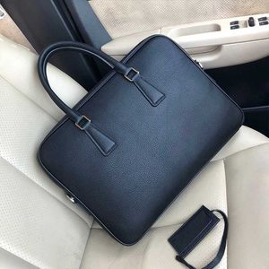 Men Designer Bag 5A Genuine Leather Man's briefcase bags top qulity back Laptop case handbag business leisure messenger bag 39cm large zipper wallet
