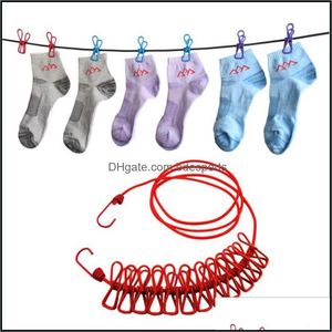 Viagem selvagem ao ar livre de 185cm Dur￡vel Viagem port￡til Elastic Roupos de 12 pc CLIPS DO RACK RACK RACK RACO DE RAPE DESLIGADO DE LINHA DE LINHA DE LINHA DE