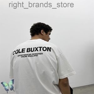 Cole Buxton Minimalist Tasarımcı Slogan Baskı Kısa Kollu T-Shirt W220811