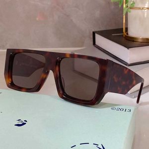 Trendiga sköldpadda solglasögon tropez rektangel ram solglasögon ow40018u uv400 linser brun vit designer solglasögon 40018