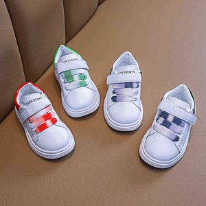 Barn avslappnade skor för små flickor platt häl all-match vita barn sneaerks skola löparskor pojkar barn skor e11241 g220527