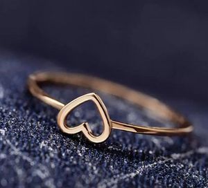 Simple Heart Band Rings For Women Couple Wedding Promise Infinity Eternity Love Jewelry 2 colors