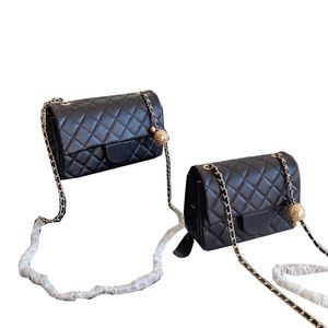 Womens Pearl Gold Ball Crush Rectangular/Square Bags Classic Mini Flap Lambskin Adjustable Shoulder Strap Crossbody Designer Handbags 17CM/20CM