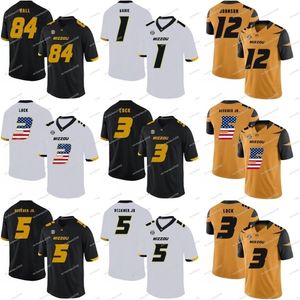 UF Ceomitness NCAA College Football Jersey Missouri Tigers 3 Drew Lock 5 Taylor Powell 4 Jonathan Nance 1 Tyler Badie 12 Johnathon Johnson 84 Emanuel Hall