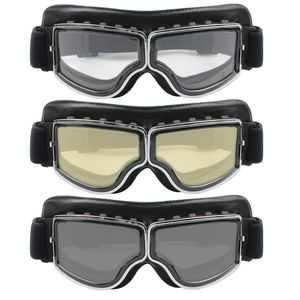 Wholesale Windproof Motorcycle Glasses sunglasses Safety Leather Steampunk Glasses Protective Anti-glare Helmet Goggles Motocross Cross-country BET2205026