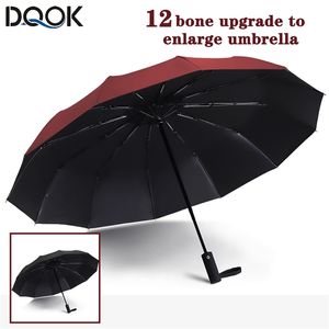 Ombrello pieghevole automatico antivento Donna Uomo Twelv Bone Car Luxury Large Business Ombrelli Uomo Rain Women Gift Parasol 220426