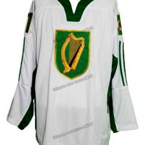 Nikivip Custom Retro Bailey #31 Equipe Irlanda Hockey Jersey costurou tamanho branco S-4xl Qualquer nome e número de camisas de alta qualidade