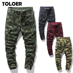 Calças de carga tática Homens de combate Calças militares de algodão multi -bolsos de algodão alongada homem flexível casual joggers calças fora de moda 201130