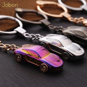 Jobon Högkvalitativ nyckelkedja LED -lampor Keychains Anpassade bokstäver gåva för bilnyckelring Holder Bag Pendant Gift For Friend 220516
