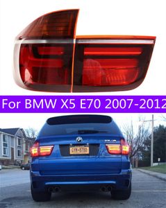 مجموعة المصابيح الخلفية التلقائية لـ BMW X5 2007-2012 E70 LED أضواء LED ترقية الفرامل عكس المصباح الخليط DRL الضباب
