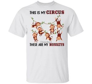 T-shirt dos homens Este é meu circo estes são camisa dos macacos