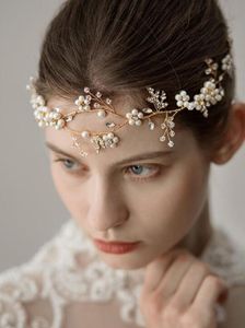 Headpieces Silver Gold Wedding Crystal Flower Hair Vine Bridal Headpiece pannband Tillbehör för Bridesheadpieces