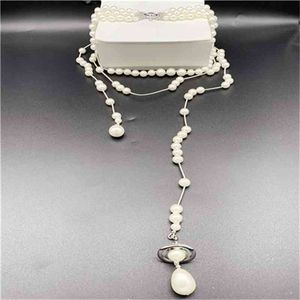 Drei Perlenkette großhandel-Kaiserin Witwe Vivian Gold Silber Dreischicht Asymmetrische Perlenkette B8078