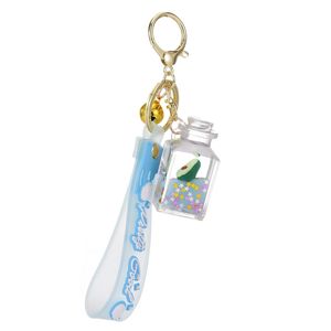 Creative Cute Fruit Liquid Bottle Key Ring FOB Summer Oil Series Keychain Car Bag Pendant Gift