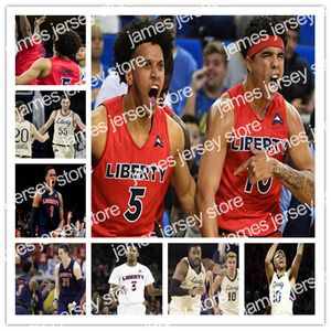 Neues 2021 Basketball Liberty Flames Trikot Caleb Homesley Scottie James Georgie Pacheco-Ortiz Darius McGhee Myo Baxter-Bell Elijah Cuffee 4XL