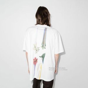 メンズTシャツファームランチストリートウェアTシャツホワイトティーフラワーグラフィティヴィンテージTシャツ男性用女性アイスシルクトップ半袖