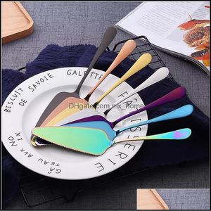 Cake Tools Bakeware Kitchen Dining Bar Home Garden Ll Spata Serrated Edge Stainless Steel Colorf Caketools Server Blade Dhg2L