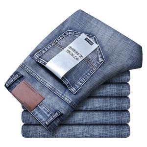 Erkekler klasik kot jean homme pantalones hombre erkekler mannen yumuşak siyah bisikletçi maskulino denim tulumlar erkek pantolon 220718