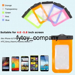 Waterproof Underwater Pouch Dry Bag Case Cover For iPhone Cell Phone Touchscreen smartphone colorful River Tracing bags