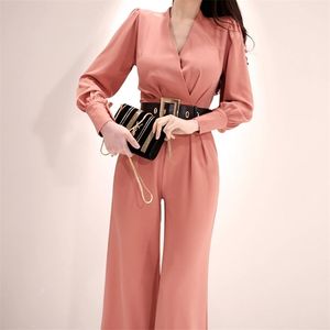 fashion summer work style women temperament outdoor comfortable solid beach cool jumpsuit cute casual fresh pink long jumpsuit T200509