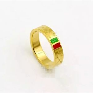LR001 Nyaste Design 316L Rostfritt stål Lover Ring Stud Bröllop Ringar Guld / Rose Guld / Silver för Kvinnor Män Par Partihandel