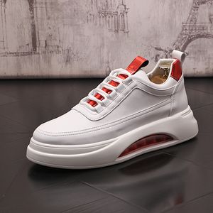 Hochzeitsfeier Kleidungsdesigner Schuhe Frühling Herbst Mode Schnüre-up Freizeit lässige Sneaker runden Zehenluftkissen Business Fahren Wanderschaden W68 4630