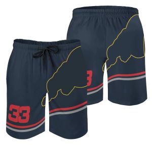 F1 Team Logo Shorts Formel One Team samma stilkläder shorts överdimensionerad anpassning 2022