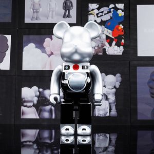 Bearbrick violent bear building blocks bear Movie & Games chessboard wood stitching colorful monochrome wooden jewelry 400% trendy play 28 cm