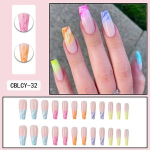 24pcs/caixa vendendo o novo estilo simples da moda capa completa capa completa unhas artificiais Extensão de unhas de luxo