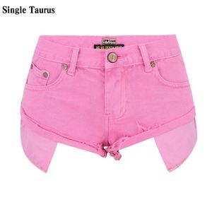 Low talii Macaron Pink Dżinsy Kobiety High Street Pantaloncini Donna Mujer Loose Summer Denim Korte Broek Vrouwen 210719