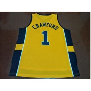 Chen37 Cheap Men #1 Jamal Crawford Michigan Wolverines College Jersey Size S-6XL أو مخصص أي اسم أو رقم قميص