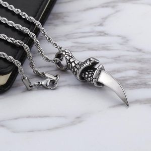 Pendant Necklaces Creative Jewelry Accessories Vintage Dragon Claw Domineering Titanium Steel Couple Send FriendPendant