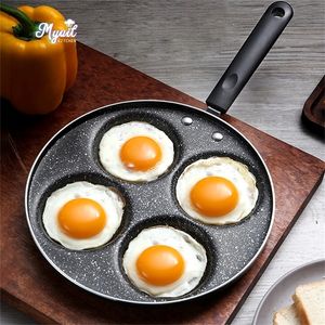 Stekpanna Nonstick Skillet Omelet 4/7 Holes Pot Egg Cake Steak Breakfast Maker Matlagning Köksartiklar Kock 220423