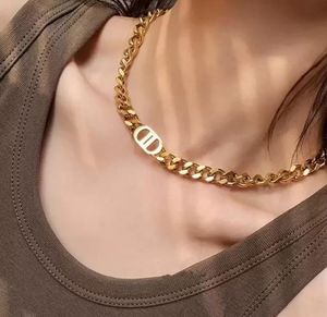 Fashion letter k gold cuban link chain designer necklace choker bracelet for mens and women lovers gift hip hop jewelry With BOX