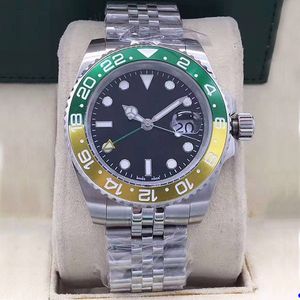 Męskie zegarki 40mm automatyczny zegarek mechaniczny pełna stal nierdzewna 904L niebieski czarny ceramiczny szafir zegarki na rękę Super luminous montre de luxe prezenty R1