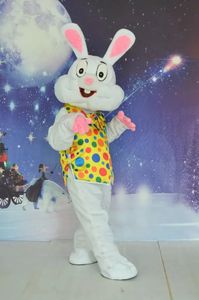 2022 Performance Easter Bunny Mascot Kostym Halloween Jul Fancy Party Animal Cartoon Character Outfit Suit Vuxna Kvinnor Män Klänning Karneval Unisex Vuxna