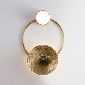 Pendellampor Creative Round LED Wall Nordic inomhusbelysning sovrumssalong