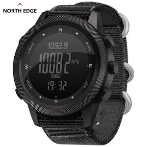 North Edge Men Digital Watch Military Army Sports Watches Waterdicht 50m hoogtemeter Barometer Compass World Time polshorloge Mens 220530
