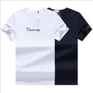 1Luxury Designer Men's T-shirts Dress Shirt Summer Men's and Women's With Monogrammed Casual Top Quality Fashion Streetwear Flera färger 100% Bomull M-3XL#0932