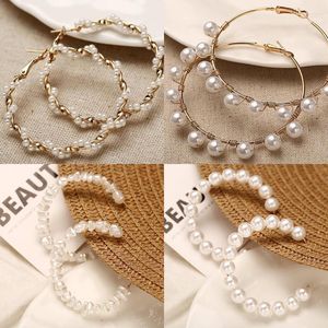 Dangle & Chandelier Yo Oversize Pearl Big Earrings For Women Girls Unique Circle Earring 2022 Brinco Statement Fashion Jewelry