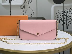 Kvinnor Luxurys designers väskor Paris Sale 3 Piece Set Crossbody Bag äkta handväskor Purses Lady Tote Coin Purse Three Artikel 01