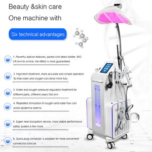 2022 Microdermabrasion Multifunction Ultrasound Electric Face Cleaning Oxgen Facial Machine 7 Color Led Light Therapy Machine